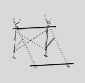 MONTAJ SETİ,DÜZ ÇATI,SOLİMPEKS ECO 300D İÇİN,2X2108,STATİK BOYALI 35 DERECE