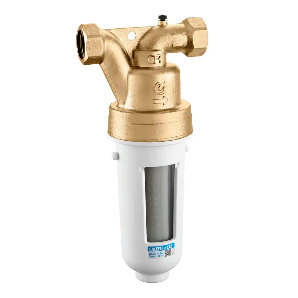 Caleffi Filtreli ve mıknatıslı elekrolitik kireç önleyici cihaz.
