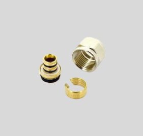 TİEMME BORU BAĞLANTI RAKORU 16X2 - 3/4'', NİKELAJ KAPLAMA