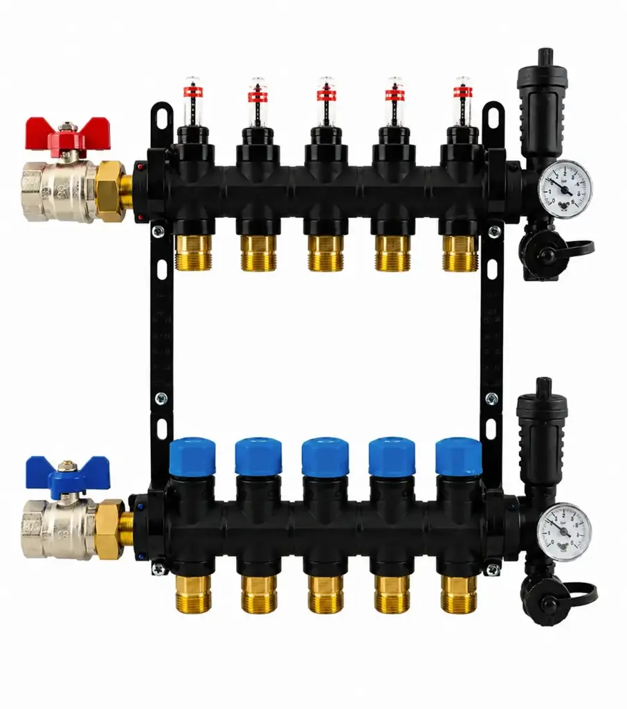 TİEMME DEBİ GÖSTERGELİ TERMOPOLİMER KOLLEKTÖR KİTİ 5 AĞIZLI