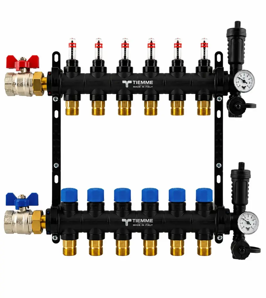 TİEMME DEBİ GÖSTERGELİ TERMOPOLİMER KOLLEKTÖR KİTİ 6 AĞIZLI